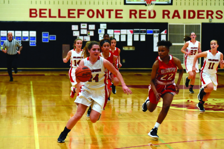Bellefonte Red Raiders take out the Williamsport Lady Millionaires, 55